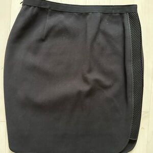 Elie Tahari Black Mini Skirt with Mesh Detail